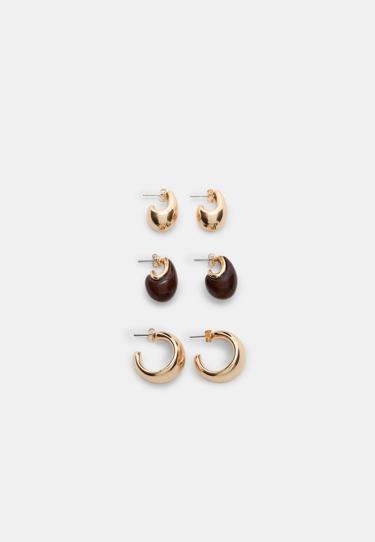 Zara Набор из 3 миниатюрных серег