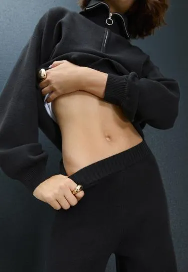 Длинные широкие трикотажные брюки- Заказать в России