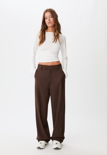 Zara Брюки-бэгги в полоску купить с доставкой.