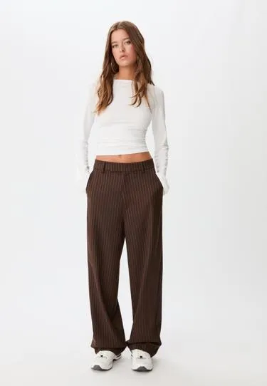 Брюки-бэгги в полоску- Заказать в России