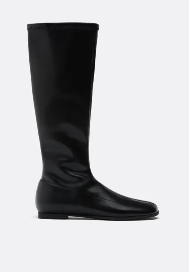 Облегающие сапоги на плоской подошве- Заказать в России