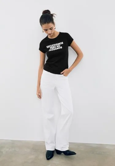 Облегающая футболка с текстом