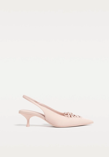 Zara Туфли на среднем каблуке с корсетной шнуровкой