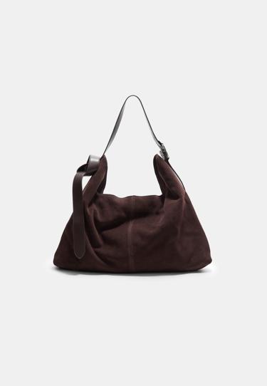 Zara Сумка кожаная с узлом и пряжкой