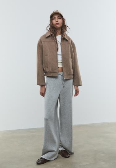 Zara Куртка-бомбер из мягкой ткани