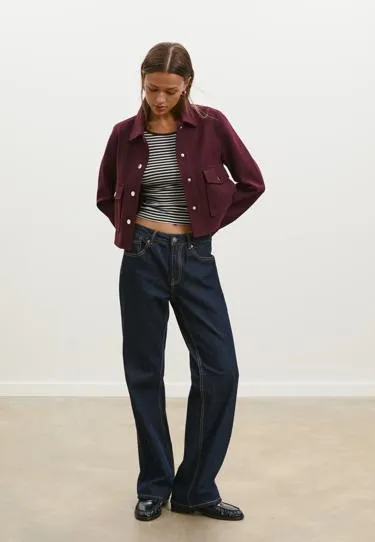 Укороченная куртка из мягкой ткани- Заказать в России