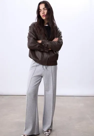 Куртка оверсайз из искусственной кожи