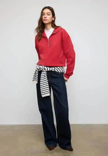 Толстовка с воротником-стойкой на молнии