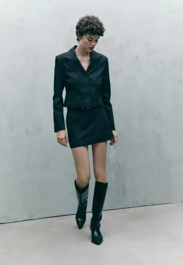 Мини-юбка в полоску с ремнями- Заказать в России