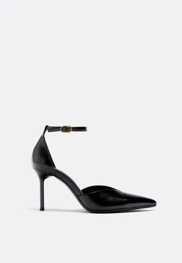 Кожаные туфли на шпильке- Заказать в России