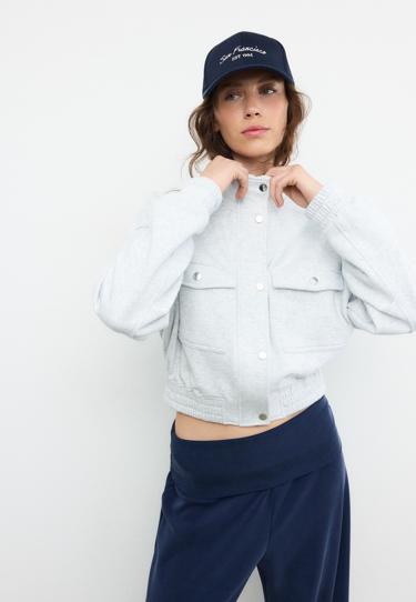 Zara Флисовая куртка с высоким воротником