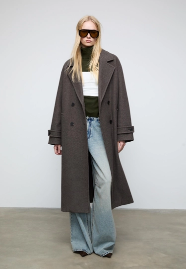 Zara Длинное пальто оверсайз