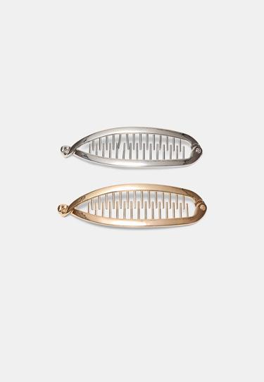 Набор из 2 металлических зажимов для волос