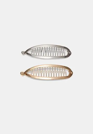 Набор из 2 металлических зажимов для волос- Заказать в России