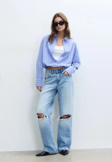 Рубашка-рубашка из двух материалов GLOBO- Заказать в России