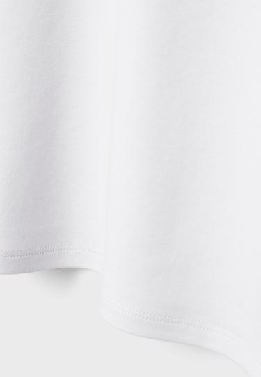 Zara Базовая футболка со спущенным рукавом B06