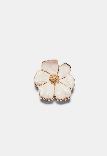 Zara Металлическая заколка для меха влос с цветком