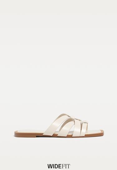 Zara WIDE FIT. сандалии на плоской подошве с ремешками купить с доставкой.