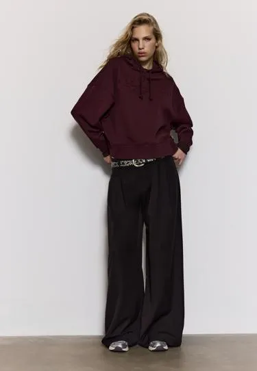 Толстовка с вышивкой и капюшоном- Заказать в России