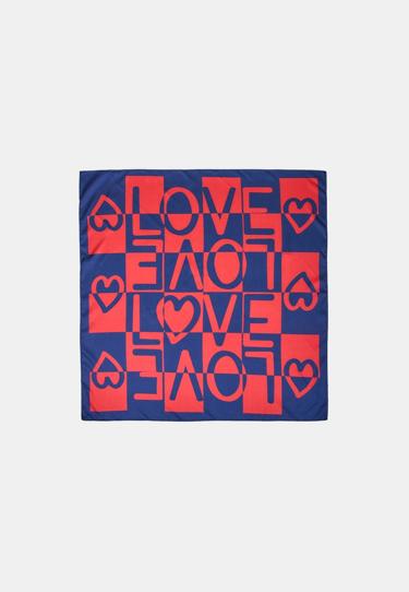 Zara Платок с принтом LOVE