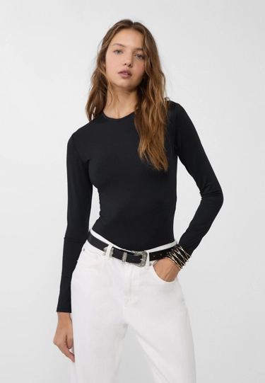 Zara Боди из полиамида с длинными рукавами купить с доставкой.