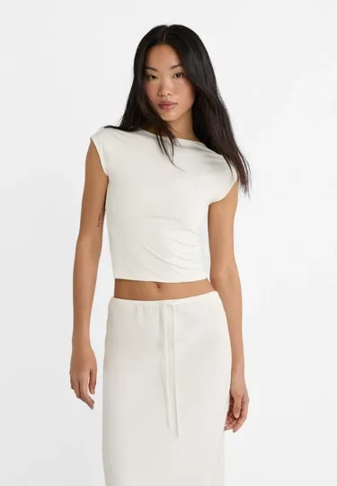 Футболка с открытой спиной- Заказать в России