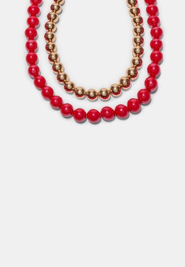 Zara Набор из двух ожерелий с бусинами