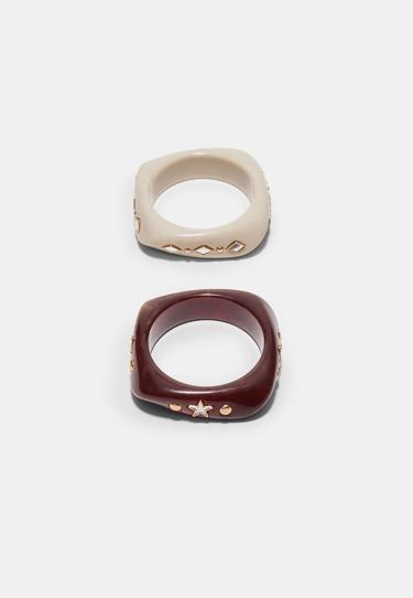 Zara Набор из двух браслетов: со звездой и с камнем