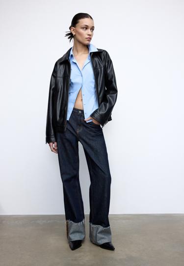 Zara Приталенная базовая рубашка