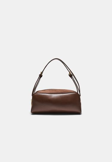 Zara Комбинированная сумка на плечо с двумя ручками