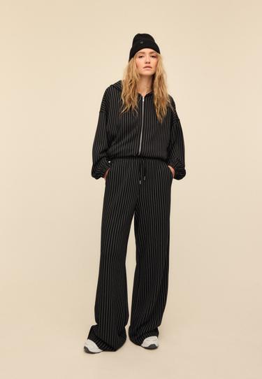 Zara Брюки-джоггеры палаццо, мягкие на ощупь