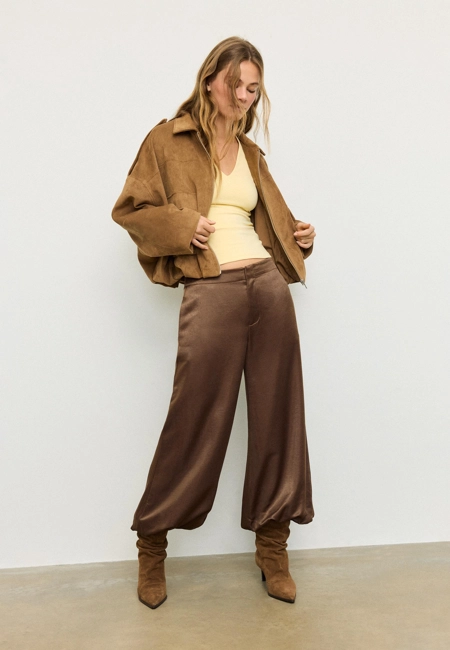 Zara Атласные брюки-баллоны