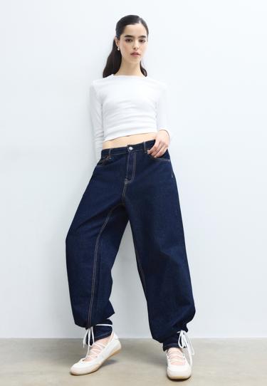 Zara Базовая хлопковая футболка с длинными рукавами купить с доставкой.