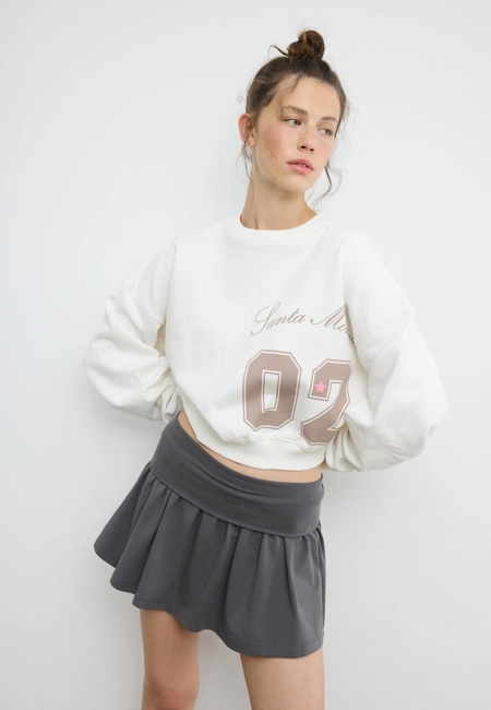 Zara Базовая толстовка с принтом