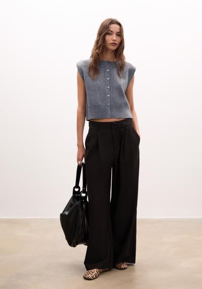 Zara Трикотажный жилет с подплечниками