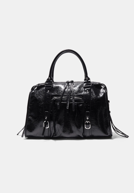 Zara Большая сумка-боулинг с плечевым ремнем купить с доставкой.