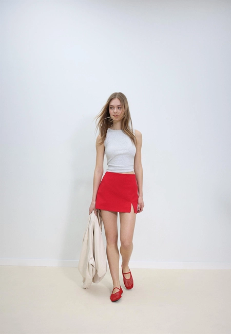 Zara Юбка-шорты с разрезом на боку купить с доставкой.