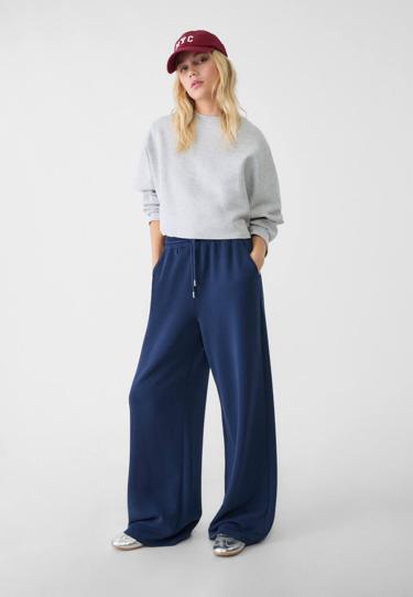 Zara Брюки-палаццо из мягкой ткани