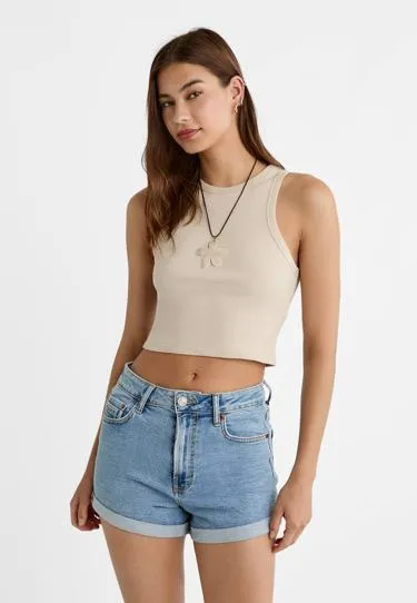 Шорты mom fit облегающего кроя D85- Заказать в России