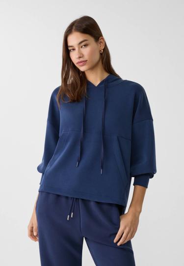 Zara Толстовка объемного кроя из мягкой ткани купить с доставкой.