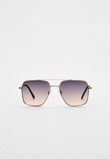 Zara Солнцезащитные очки в металлической оправе с двойным мостом