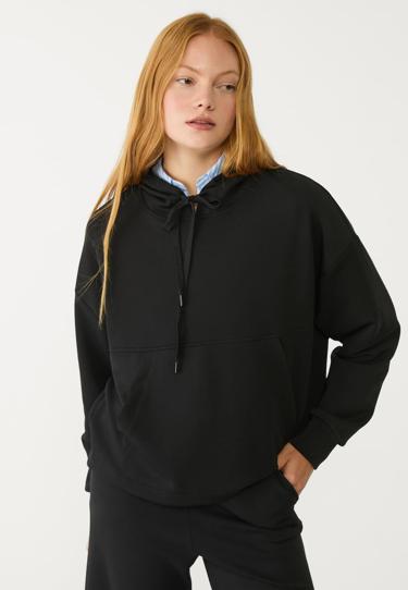 Zara Толстовка объемного кроя из мягкой ткани купить с доставкой.