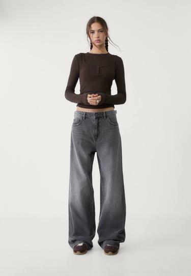 Zara Джинсы свободного кроя