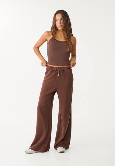 Zara Брюки-палаццо из мягкой ткани