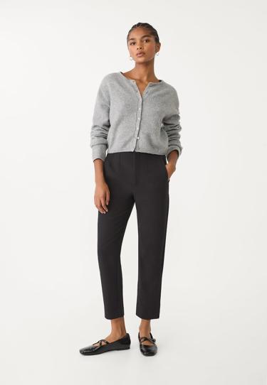 Zara Брюки в строгом стиле с защипами купить с доставкой.