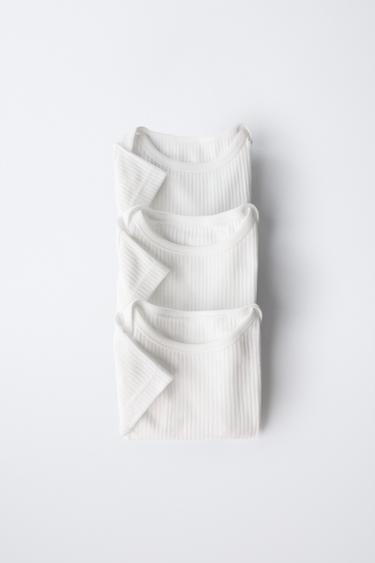 Zara 3-пачка базовых боди с круглым вырезом