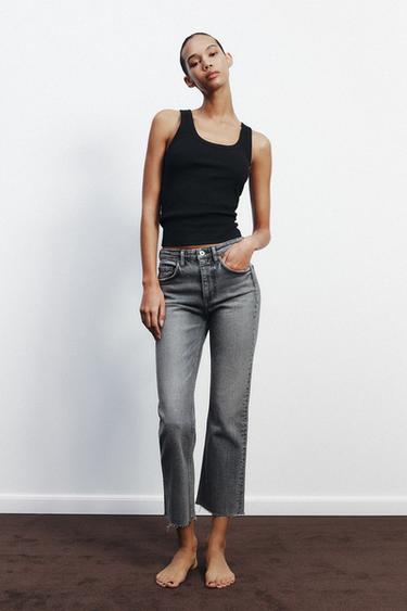 Zara Топ в рубчик на бретелях