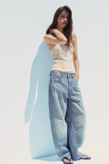 Zara Джинсы средней посадки TRF BAGGY BALLOON