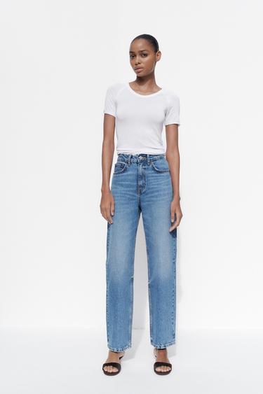 Zara Джинсы TRF MOM FIT HIGH WAIST