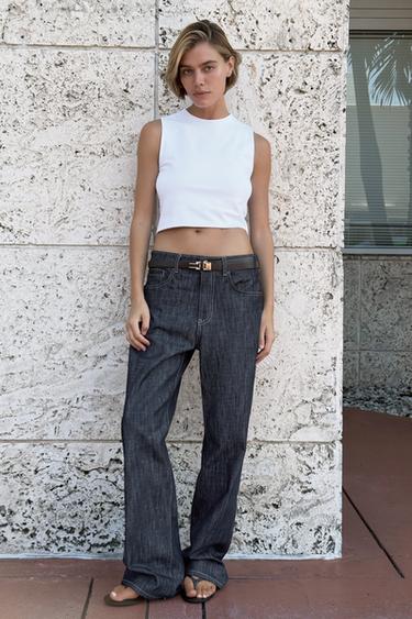 Zara Укороченный топ из хлопка